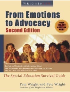 Emotions to Advocacy Wrightslaw Book